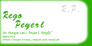 rego peyerl business card